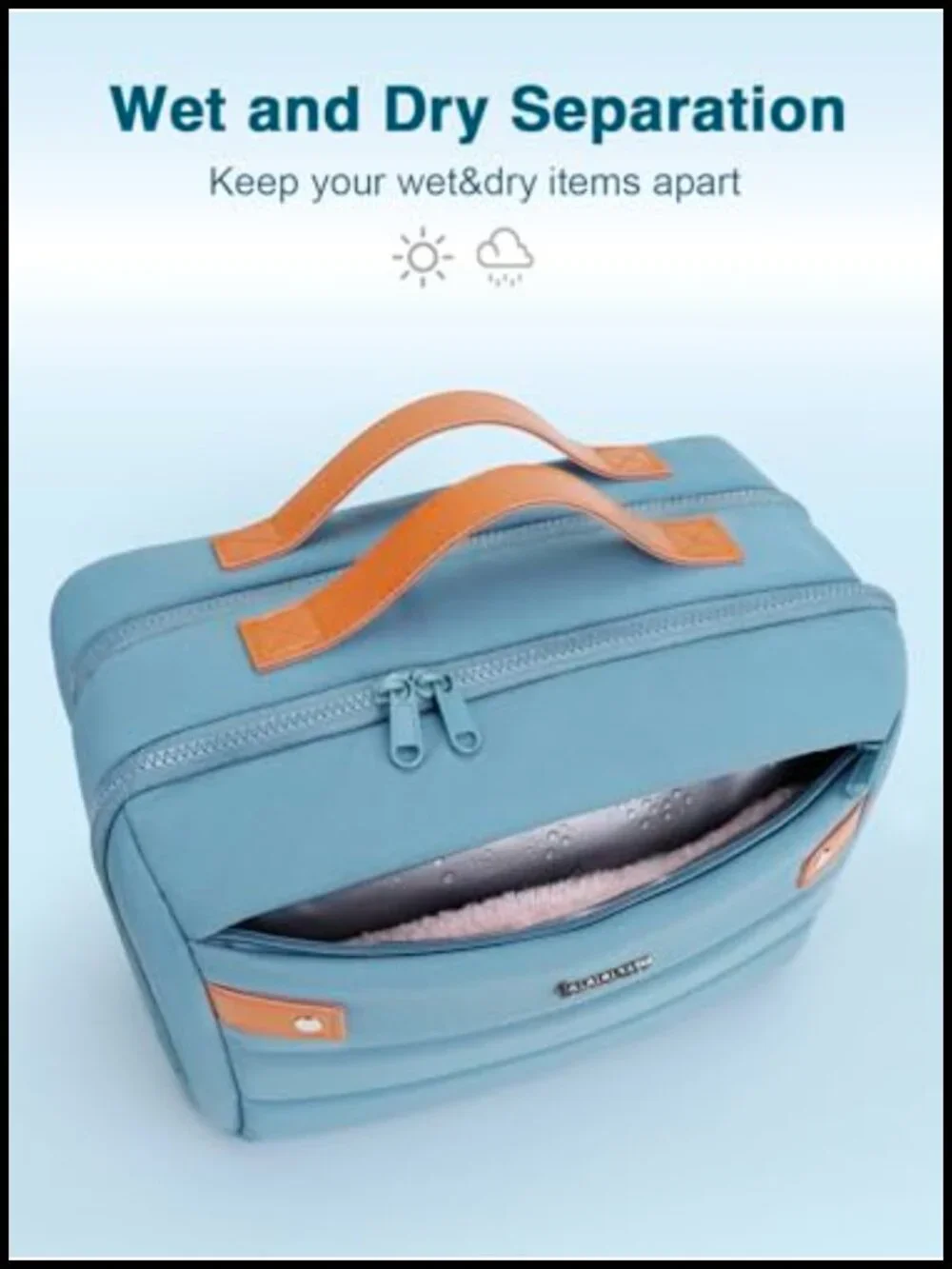 Waterproof Hanging Toiletry Bag Travel Cosmetic Organizer with Jewelry Storage,
